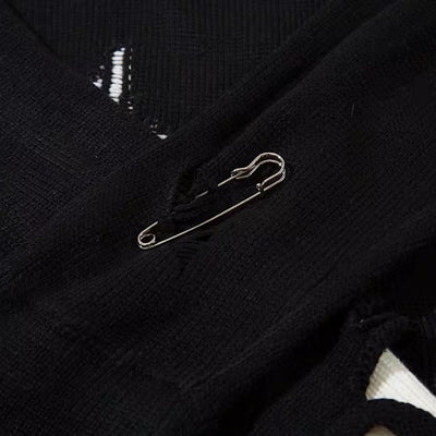 【NIHAOHAO】Layered Base Star Random Design Mid-Duty Knit Sweater  NH0228