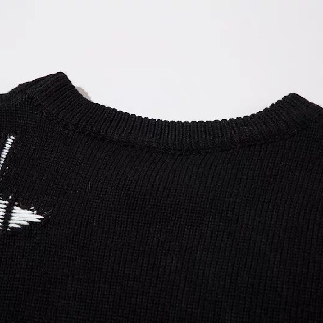 【NIHAOHAO】Layered Base Star Random Design Mid-Duty Knit Sweater  NH0228