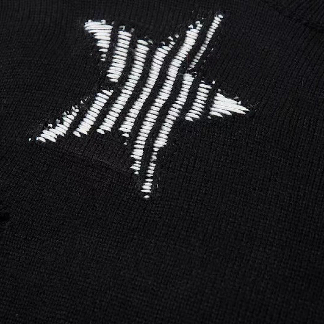 【NIHAOHAO】Layered Base Star Random Design Mid-Duty Knit Sweater  NH0228