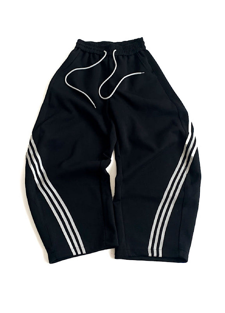 【MICHINNYON】Double-line side design wide balloon casual pants  MY0067