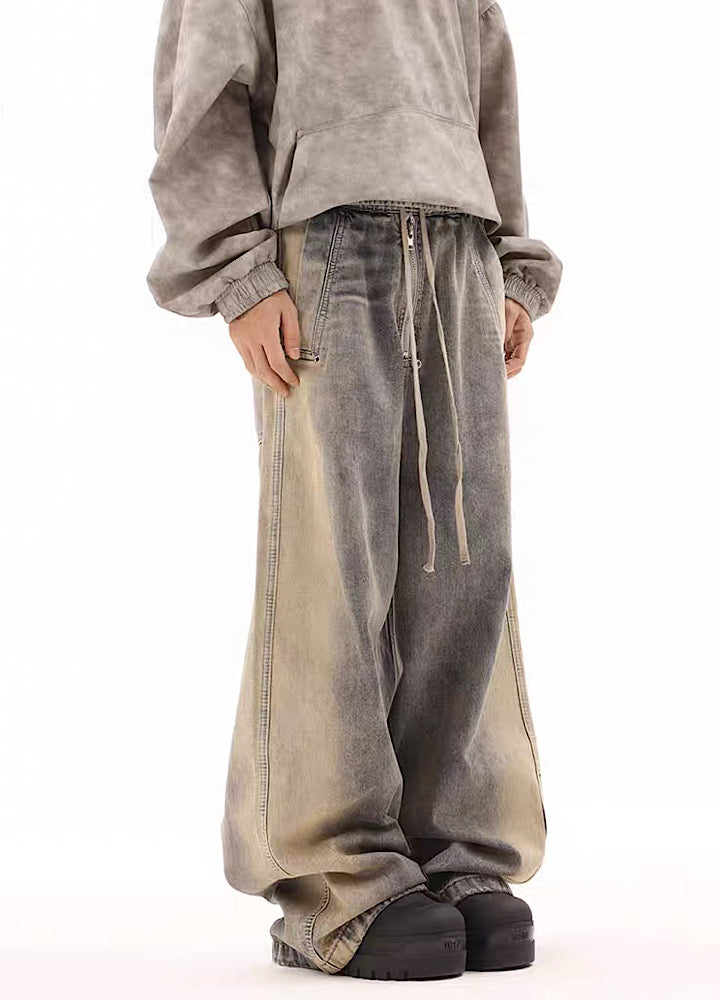 【BTSG】Side Vintage Wash Growth Flare Denim Pants  BS0002