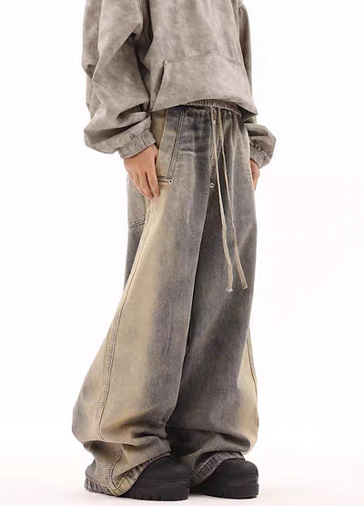 【BTSG】Side Vintage Wash Growth Flare Denim Pants  BS0002