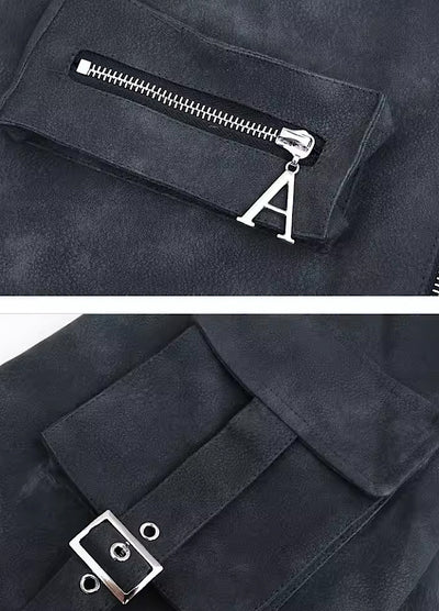 【CUIBUJU】Back mode silhouette gimmick design geometric jacket  CB0031