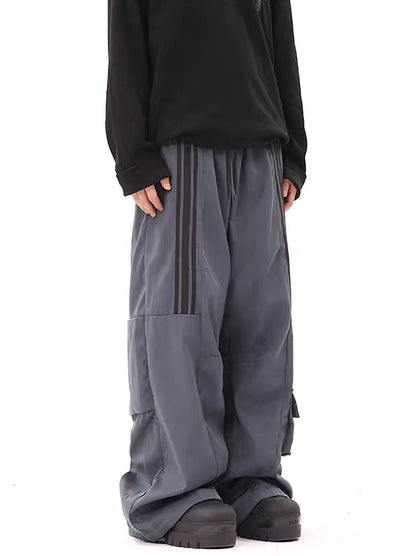 【BTSG】Multi-turn overline sporty wide pants  BS0004