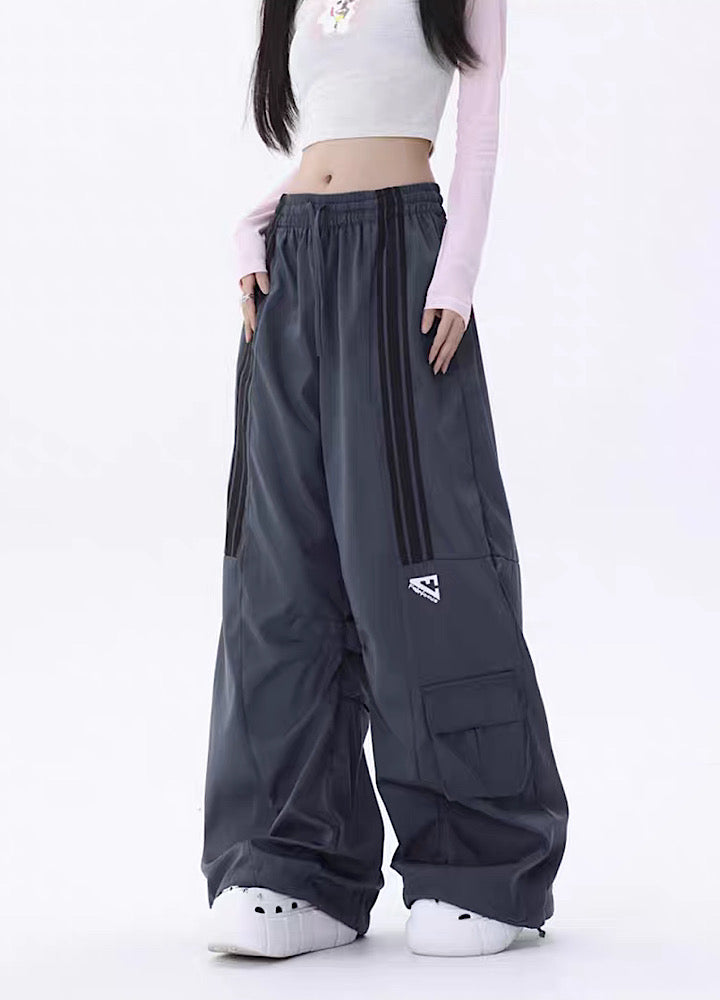 [BTSG] Multi-turn overline sporty wide pants BS0004