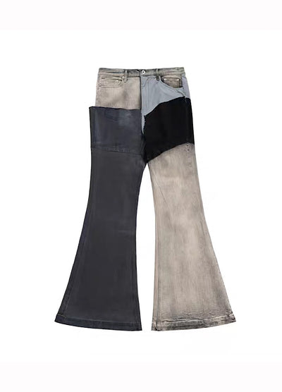 [BTSG] Patchwork remake gimmick design flare style pants BS0006
