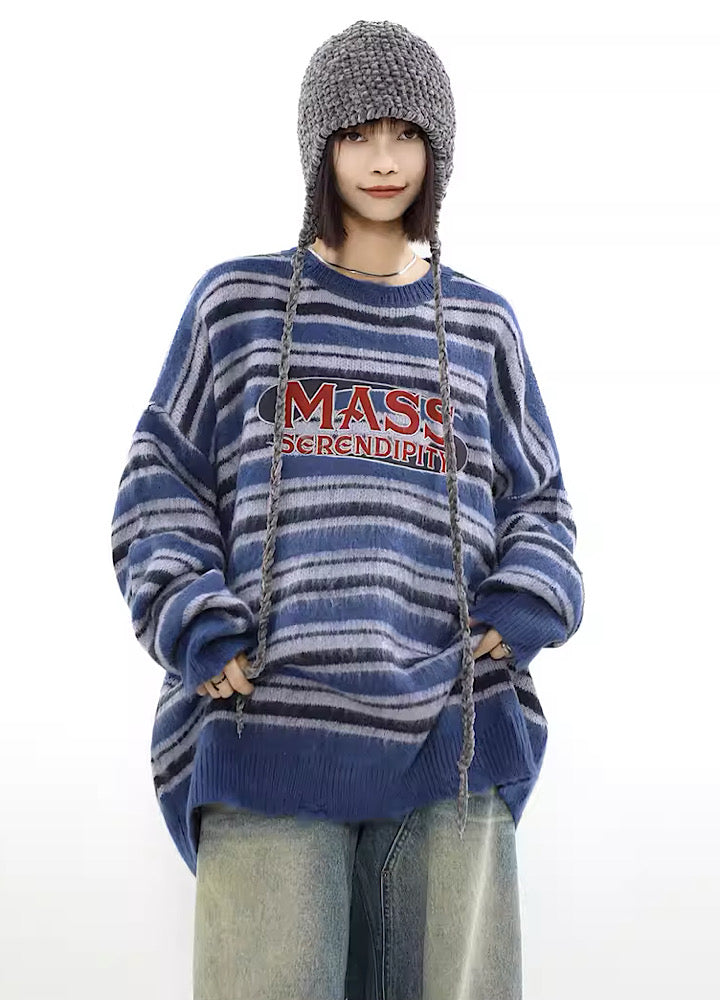 【MR nearly】Wide over silhouette pastel color knit  MR0045