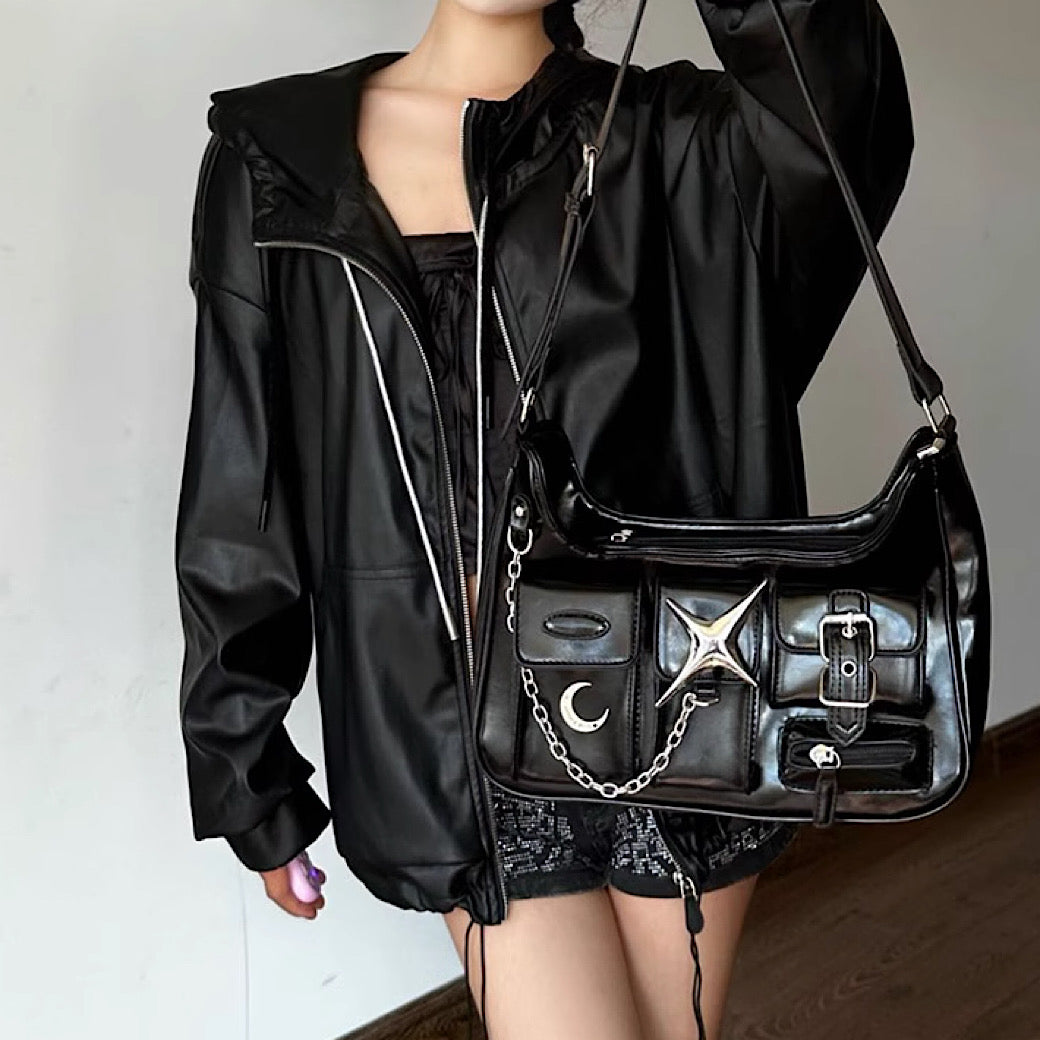 【10/9新作】Gimmick up mode style casual leather bag  HL2972