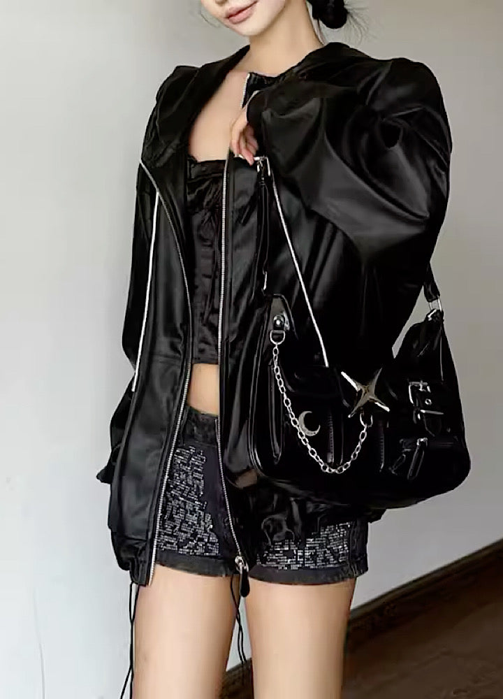 【10/9新作】Gimmick up mode style casual leather bag  HL2972