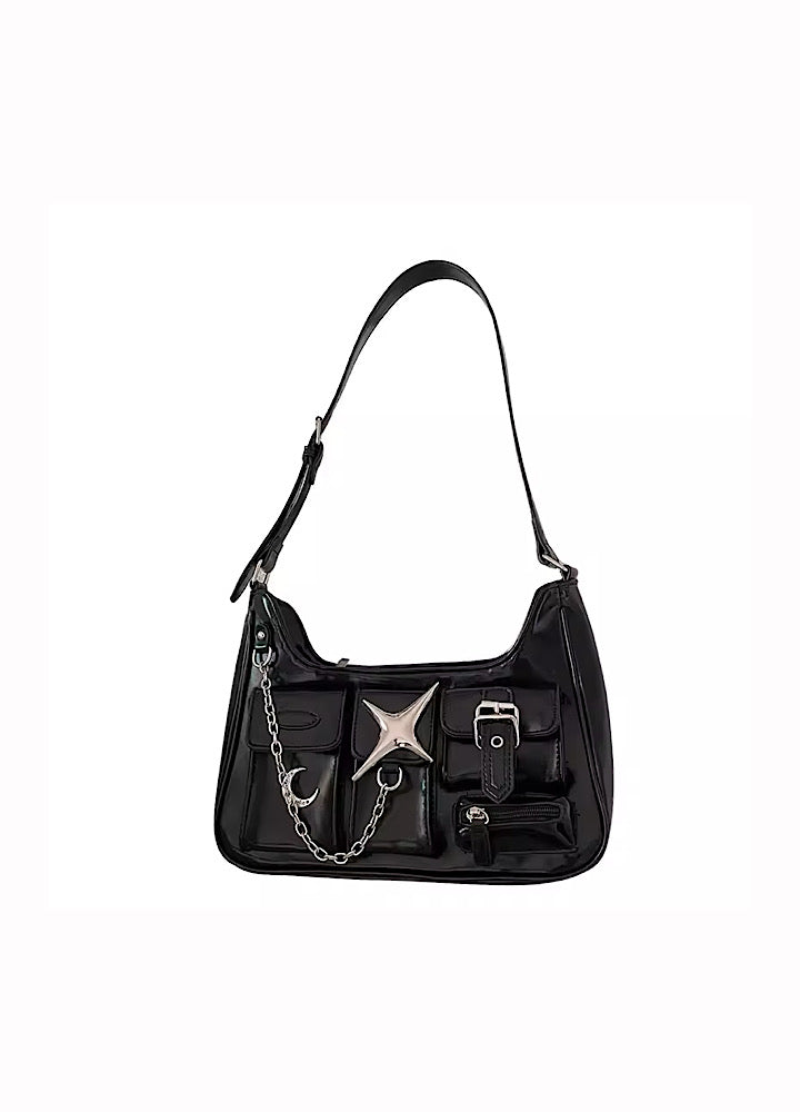 Gimmick up mode style casual leather bag HL2972