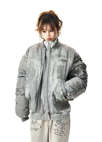[H GANG X] Random color design sleeve mode style thick down outerwear HX0010