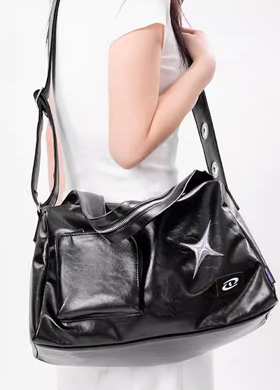 Cross attachment style leather shoulder bag HL2974
