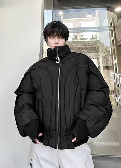 [Mr.city] Aglide full design gimmick down silhouette outerwear MC0027