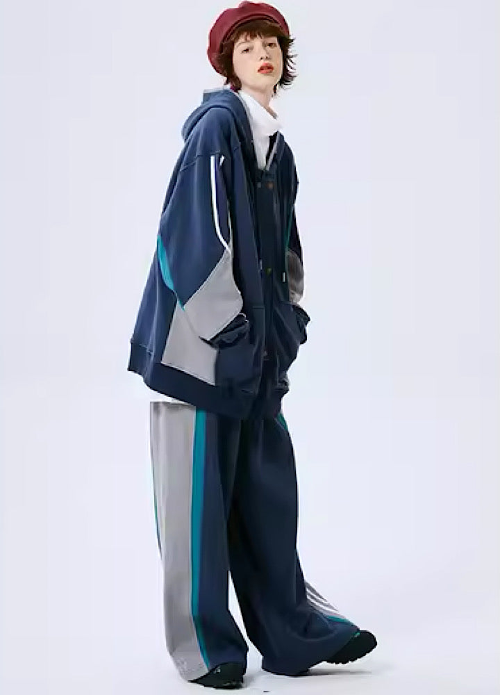 【A SQUARE ROOT】Casual sporty line base hoodie and pats setup  AR0003