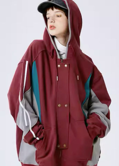 【A SQUARE ROOT】Casual sporty line base hoodie and pats setup AR0003