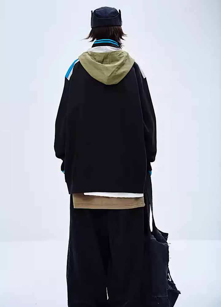【A SQUARE ROOT】Multicolor neck point simple sweatshirt AR0004