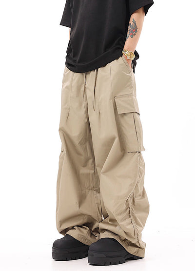 【BTSG】Narrow-rise straight wide silhouette cargo pants  BS0007