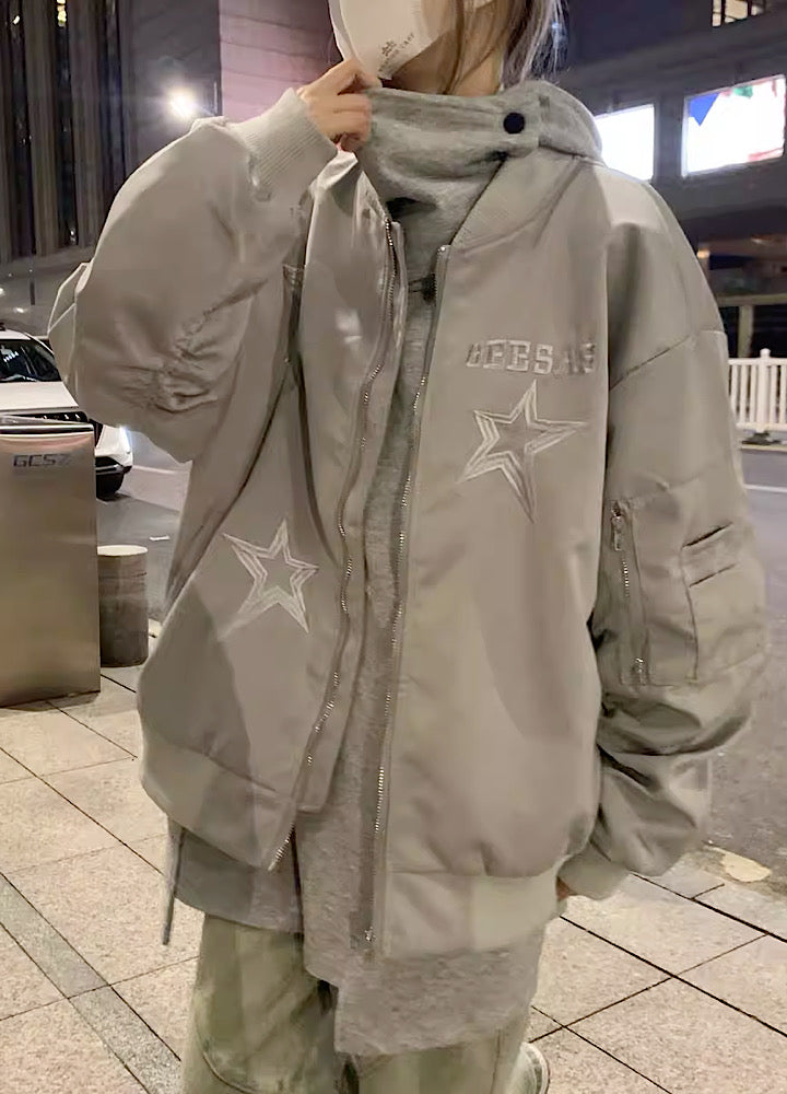 [YOBOPA] Scattered star pattern design multi-cargo jacket YP0007