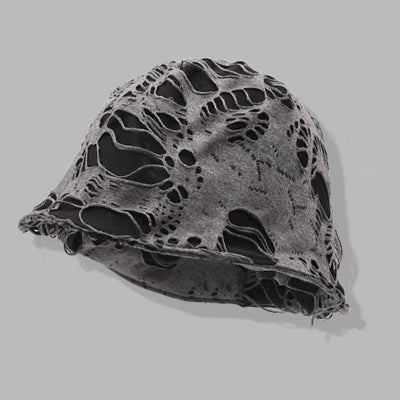 【8/8新作】Burnt and distressed design grunge beanie  HL3173