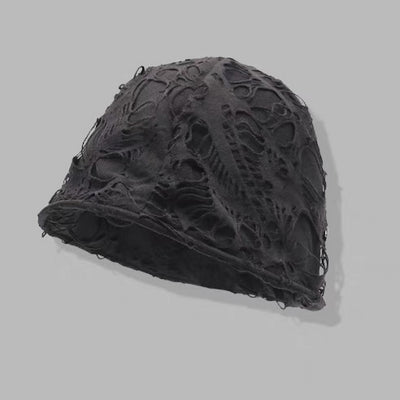 【8/8新作】Burnt and distressed design grunge beanie  HL3173