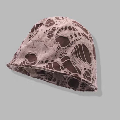 【8/8新作】Burnt and distressed design grunge beanie  HL3173