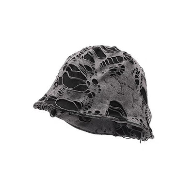 【8/8新作】Burnt and distressed design grunge beanie  HL3173