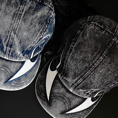 【8/8新作】Double slide design denim style cap  HL3175