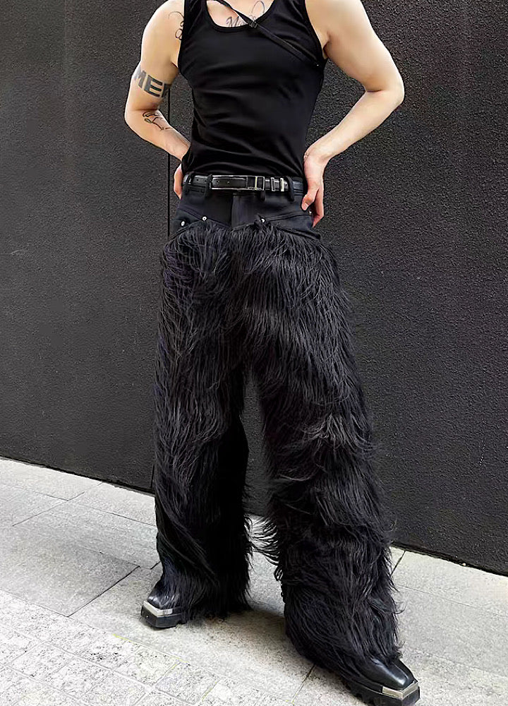 [3/25 New Arrival] Fur design mode fulfillment pants HL3025
