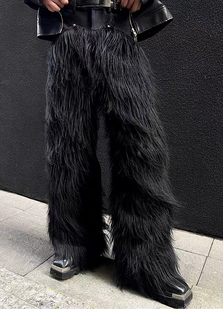 [3/25 New Arrival] Fur design mode fulfillment pants HL3025