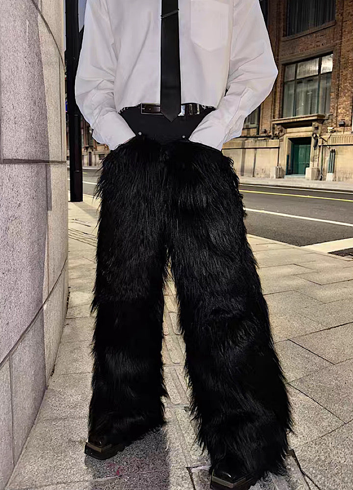 【3/25新作】Fur design mode fulfillment pants  HL3025