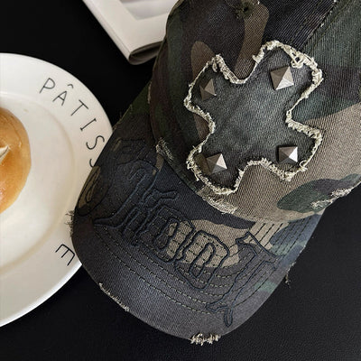 【8/8新作】Cross front design street style cap  HL3179