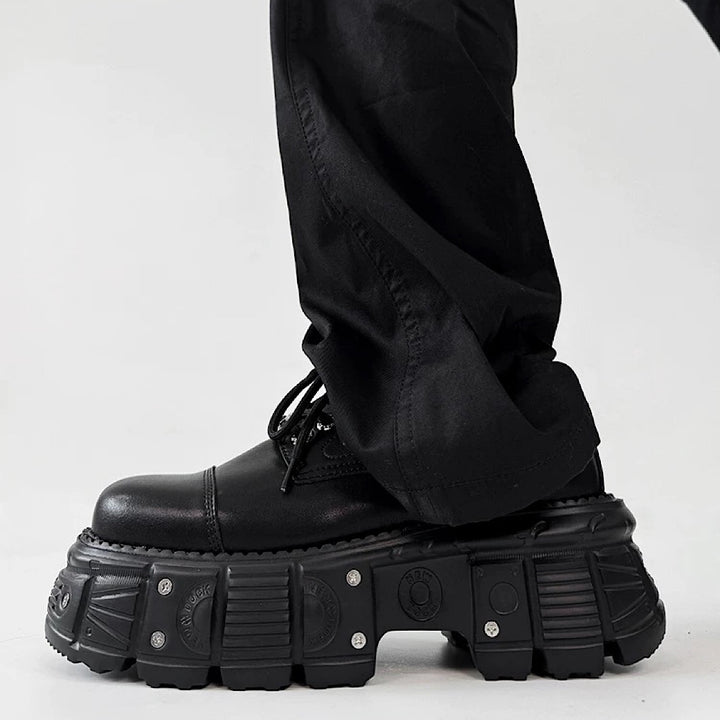 8/8新作】Thick-soled black basic color fashionable shoes