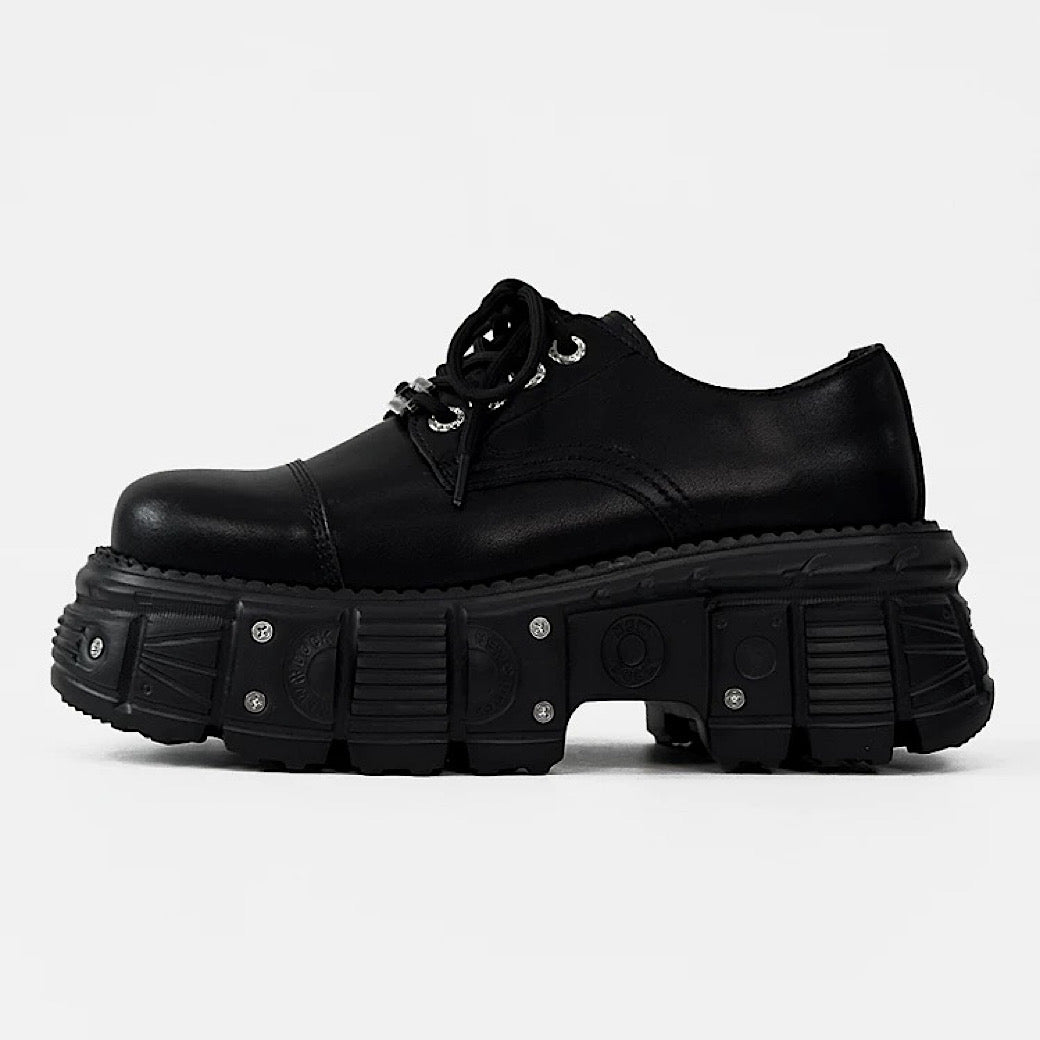 【8/8新作】Thick-soled black basic color fashionable shoes  HL3184