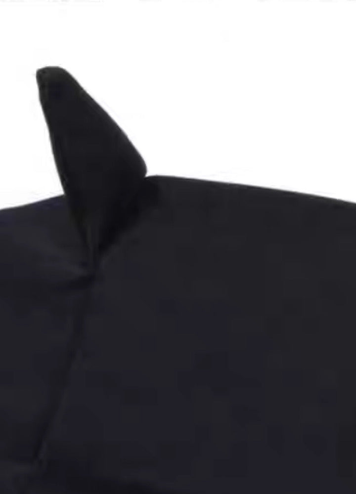 【TR BRUSHSHIFT】Black evil horn design simple mode hoodie  TB0029