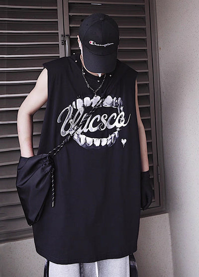 【UUCSCC】Dark Wolf Claw Design Dark Street Sleeveless  US0103