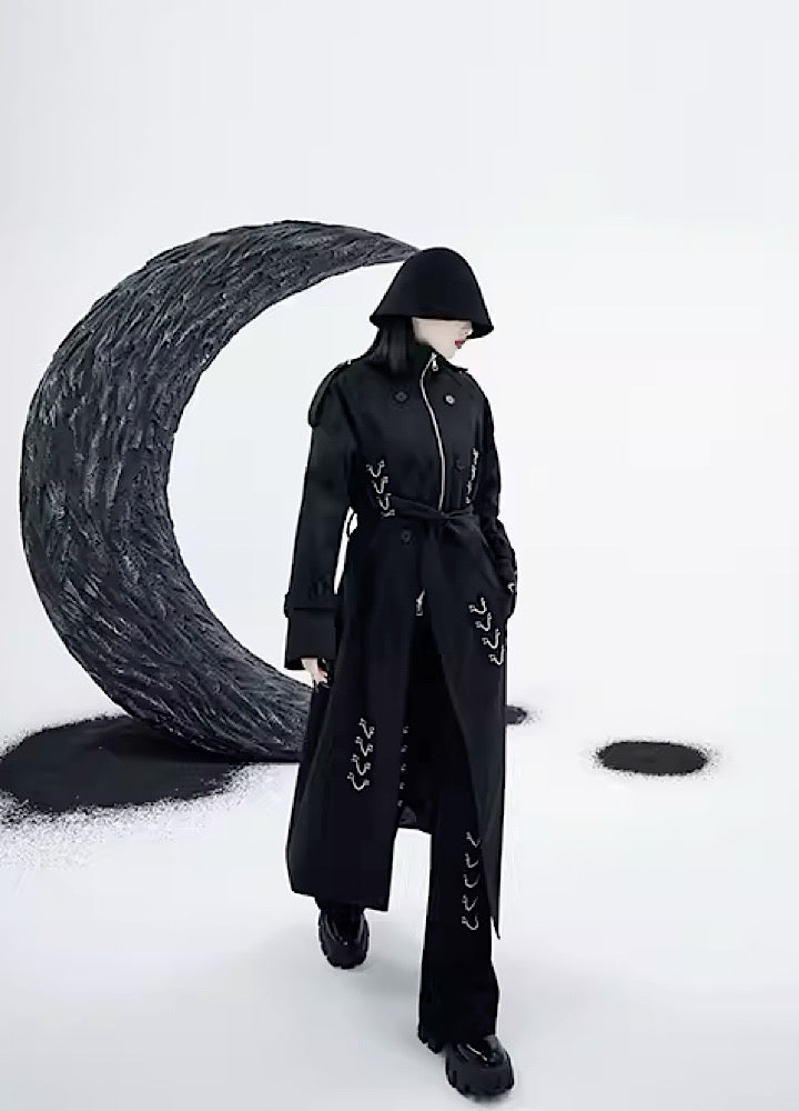 【CHICSKY】Chain suture mode tick subculture straight pants  CH0012
