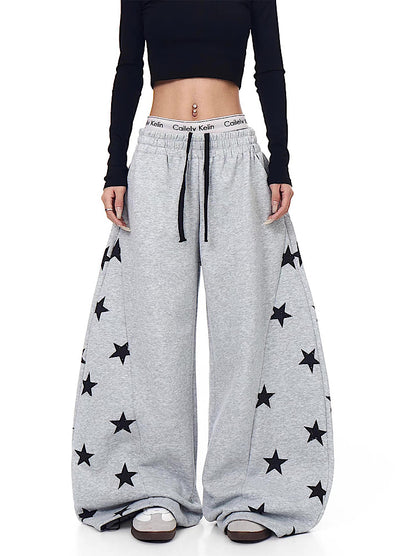 【Blacklists】Side random star design casual sweatpants  BL0069