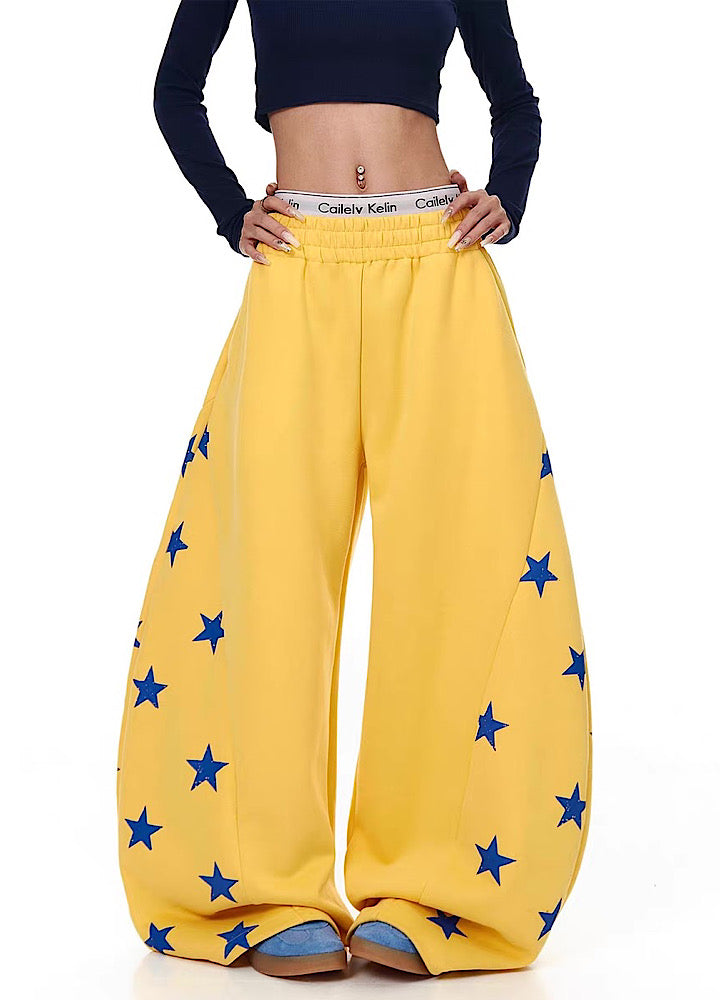 【Blacklists】Side random star design casual sweatpants  BL0069