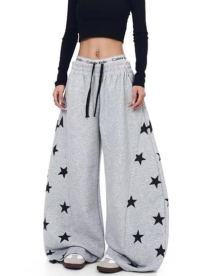 【Blacklists】Side random star design casual sweatpants  BL0069