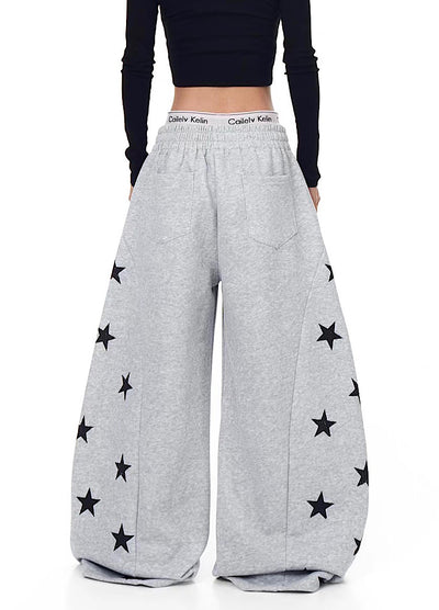 【Blacklists】Side random star design casual sweatpants  BL0069