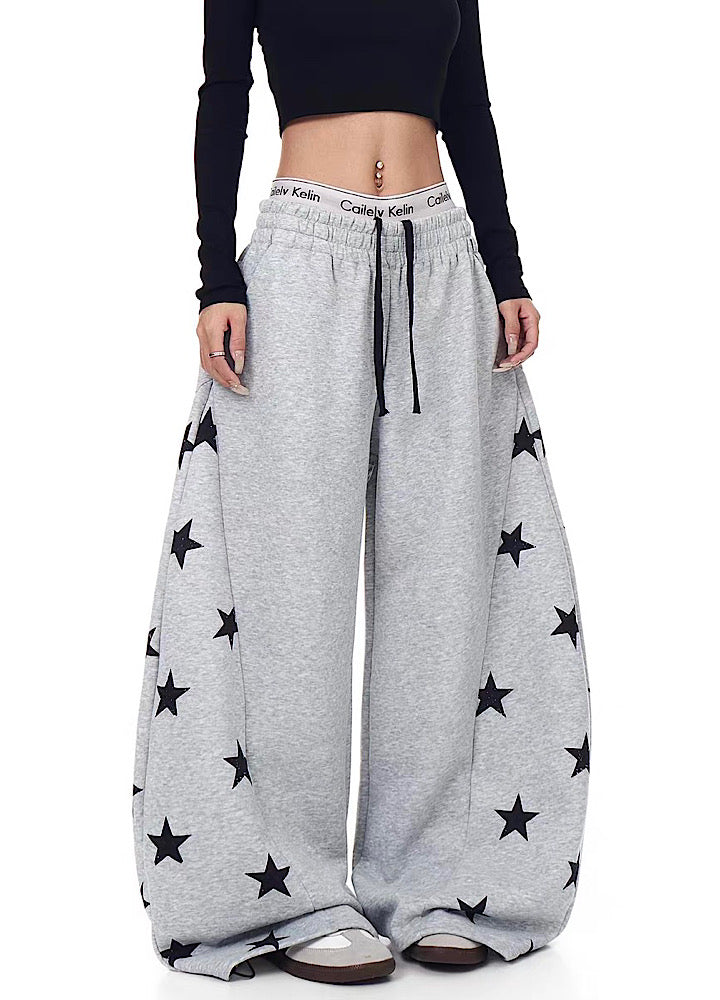 【Blacklists】Side random star design casual sweatpants  BL0069