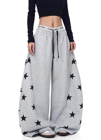 【Blacklists】Side random star design casual sweatpants  BL0069