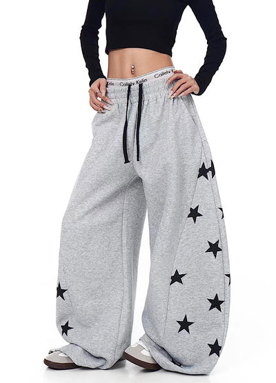 【Blacklists】Side random star design casual sweatpants  BL0069