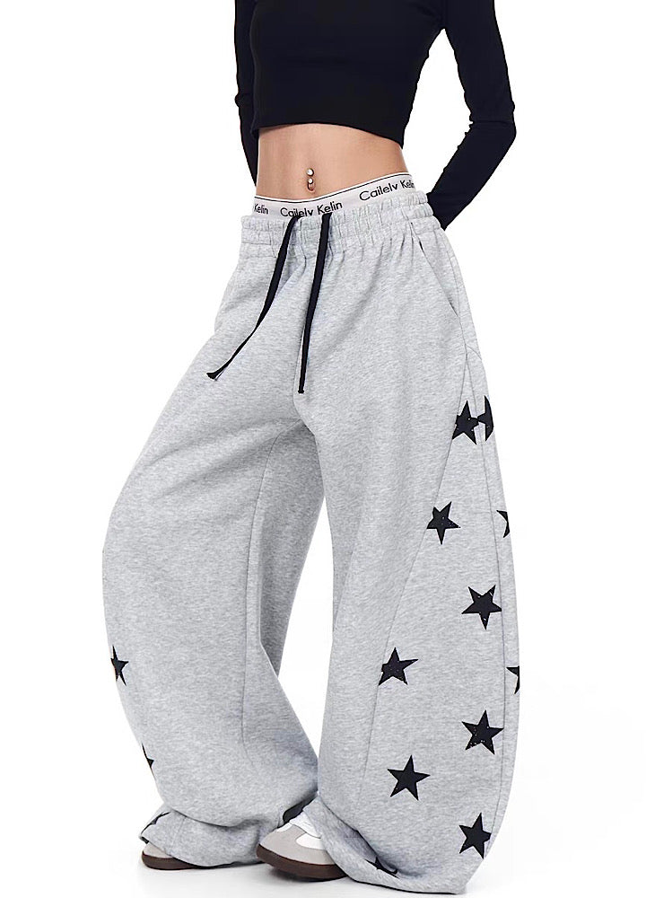 【Blacklists】Side random star design casual sweatpants  BL0069