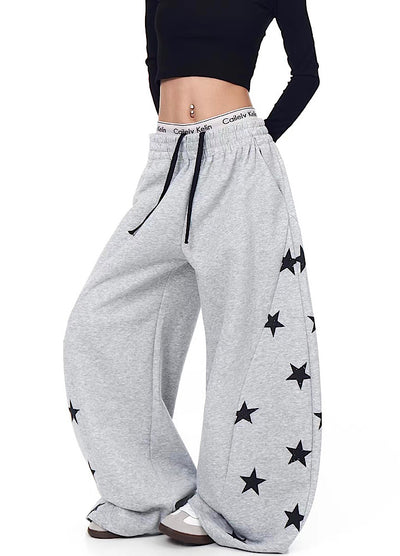 【Blacklists】Side random star design casual sweatpants  BL0069