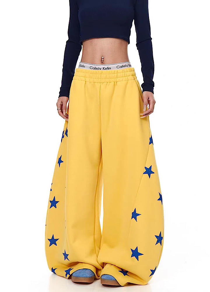 【Blacklists】Side random star design casual sweatpants  BL0069