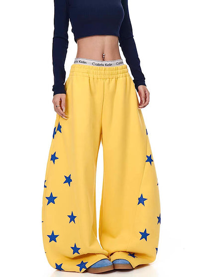 【Blacklists】Side random star design casual sweatpants  BL0069