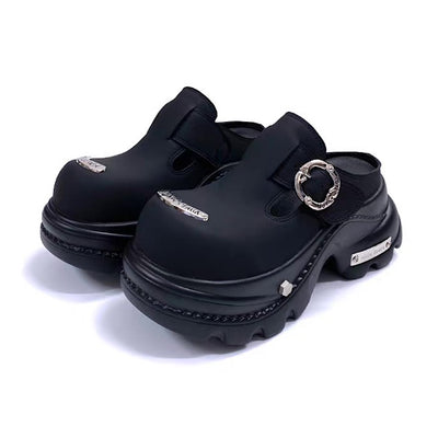 Belt buckle design platform sandal-style sneakers  HL3225