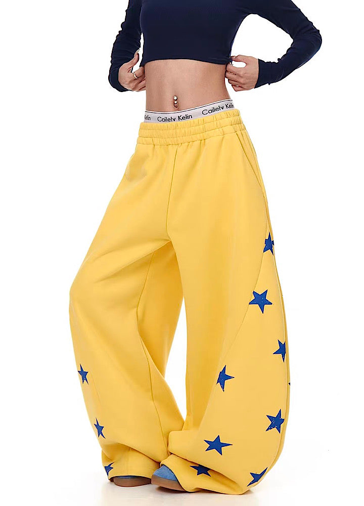 【Blacklists】Side random star design casual sweatpants  BL0069