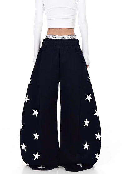 【Blacklists】Side random star design casual sweatpants  BL0069